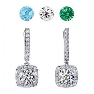 “Jolie” 18K White Gold Plated luxe earrings